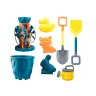 Sand Toy Set, Bucket, Grinder, Spatulas, Molds, Turquoise Sand Toy Set, Bucket, Grinder, Spatulas, Molds, Turquoise