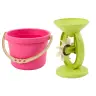 Sand Toy Set, Bucket, Grinder, Strainer, Pastel Molds