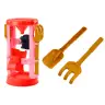 Set of Sand Toys, Grinder, Molds, Castles, Watering Can, Pink