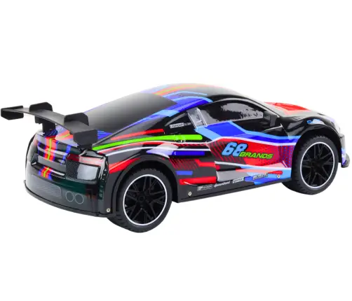 RC Sports Car 1:10 25km/h Lights Black RC Sports Car 1:10 25km/h Lights Black