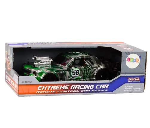 Radiovadāmā mašīna ar pulti Drift Rubber Wheels Green