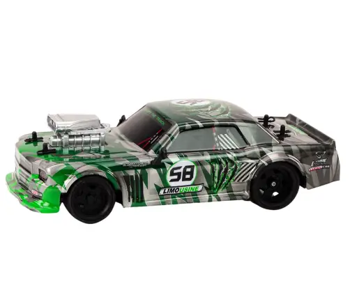 Radiovadāmā mašīna ar pulti Drift Rubber Wheels Green