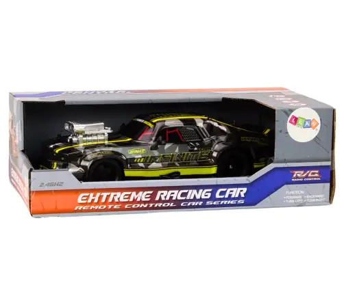 Radiovadāmā mašīna ar pulti Drift Rubber Wheels Black Radiovadāmā mašīna ar pulti Drift Rubber Wheels Black