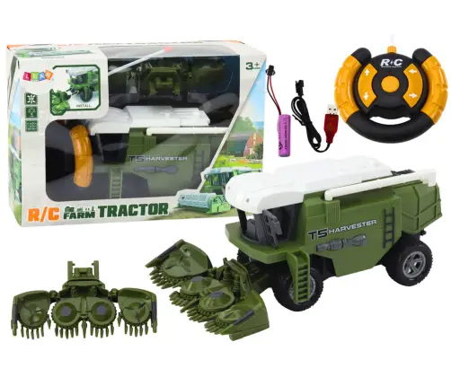 Radiovadāmā mašīna ar pulti Combine Harvester Green