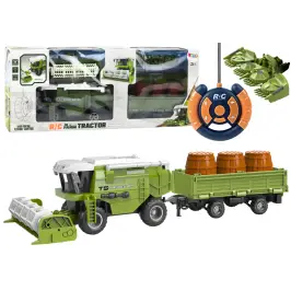 Tālvadības kombains ar piekabi "Agricultural Machine Grain RC" Green