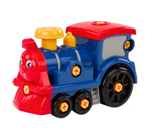 Cartoon Turning Locomotive DIY Navy Blue