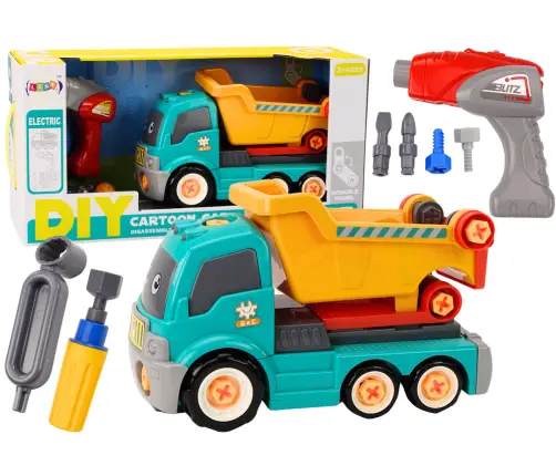 Cartoon Tipper Truck Turning DIY Turquoise Cartoon Tipper Truck Turning DIY Turquoise