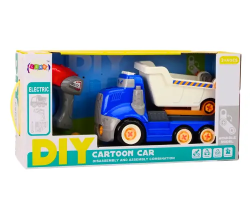 Blue Cartoon Turning Tipper DIY Truck Blue Cartoon Turning Tipper DIY Truck