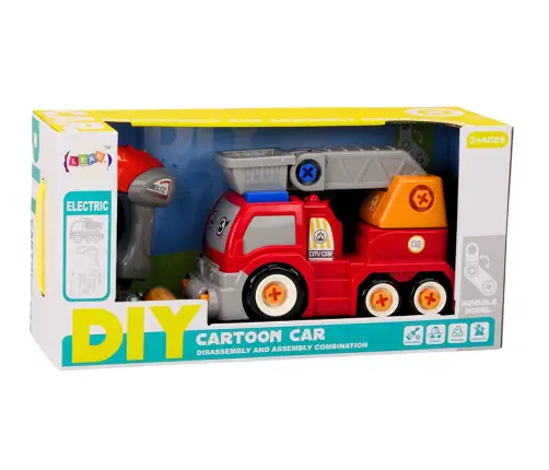 Cartoon Boom Truck To Disassemble DIY Red