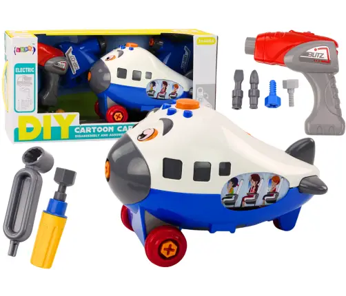 Cartoon Airplane Twisting Wings DIY Blue Cartoon Airplane Twisting Wings DIY Blue