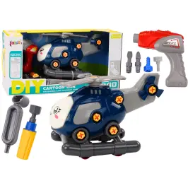 DIY Turning Cartoon Helicopter Blue