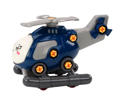 DIY Turning Cartoon Helicopter Blue