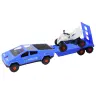 Modern Car Set with Quad Bike and Tow Truck for Dismantling DIY Blue