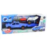 Modern Car Set with Quad Bike and Tow Truck for Dismantling DIY Blue