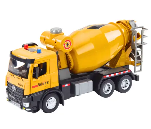 Yellow Concrete Mixer Truck, Friction Drive, Light and Sound