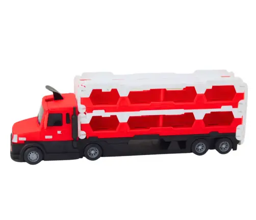 Lora Tow Truck Race Track 2in1 Lights Sounds Signs Cars Red