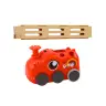 Red Dinosaur Battery Operated Car Arranging Colorful Dominoes 4 Colors of Blocks