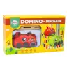 Red Dinosaur Battery Operated Car Arranging Colorful Dominoes 4 Colors of Blocks