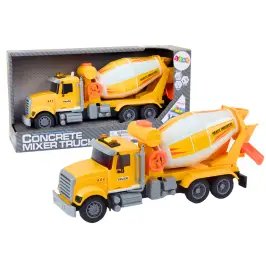 Yellow Concrete Mixer Truck With Friction Drive Light and Sound Effects