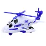 Police Helicopter White or Black Friction Drive Light and Sound