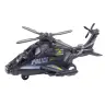 Police Helicopter White or Black Friction Drive Light and Sound