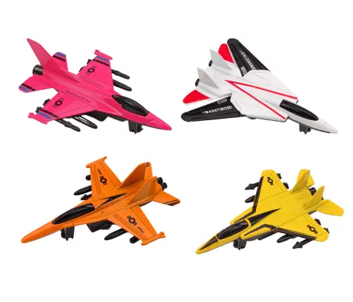 Jet fighter with friction drive, metal Jet fighter with friction drive, metal