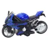 Sports Motorcycle with Friction Drive 3 Colors White Green Blue
