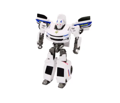 Auto-Robot 2in1 Transformation Police Car White