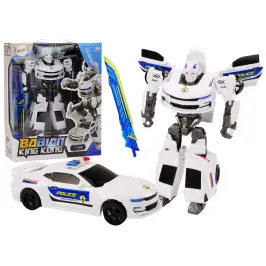 Auto-Robot 2in1 Transformation Police Car White
