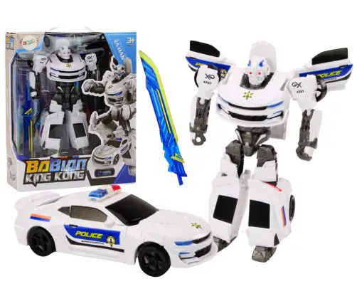 Auto-Robot 2in1 Transformation Police Car White