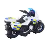 Police Turning Motorcycle DIY Lights Sounds White Police Turning Motorcycle DIY Lights Sounds White