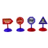 Set of 12 Toy Cars, Powered Planes, 5cm road signs