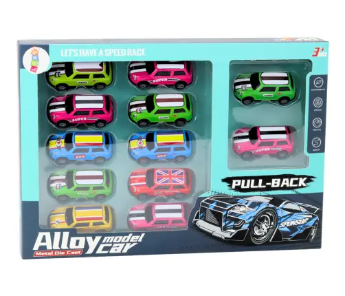 Set of Cars, Springs, Drive, Colorful, 12 pieces Set of Cars, Springs, Drive, Colorful, 12 pieces