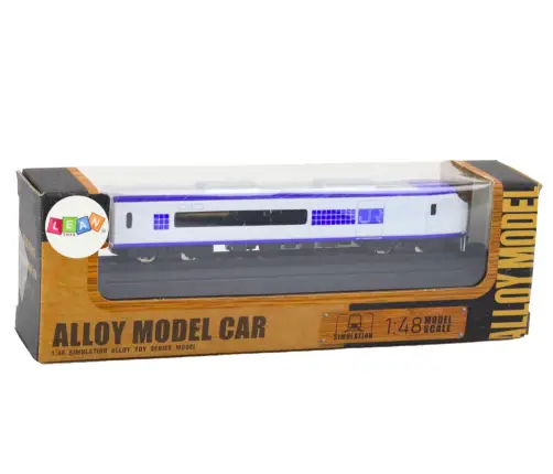 Modelleisenbahn-Wagen für Sammler, 1:48, Metall, Weiß und Blau