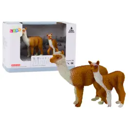 Figurine Adult Llama 8 cm with a young Llama 6 cm Animals of the World