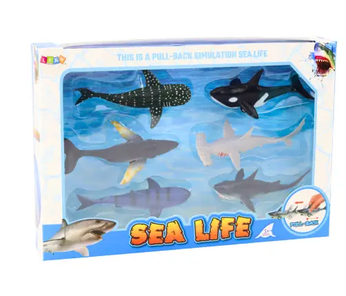 Figurines Vehicles Sea Animals Friction Drive Shark Killer Whale 6 pcs Figurines Vehicles Sea Animals Friction Drive Shark Killer Whale 6 pcs