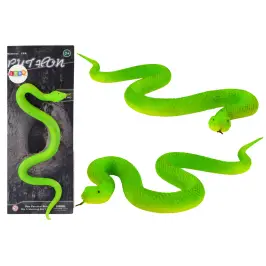 Realistic Snake Figurine, Thermoplastic Rubber, Green Realistic Snake Figurine, Thermoplastic Rubber, Green