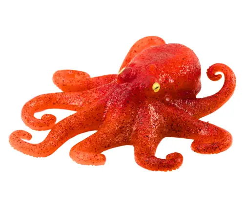 Orange Sea World Rubber Octopus Figurine Orange Sea World Rubber Octopus Figurine