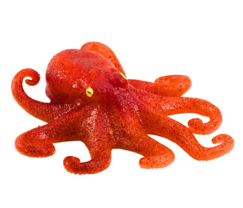 Orange Sea World Rubber Octopus Figurine Orange Sea World Rubber Octopus Figurine