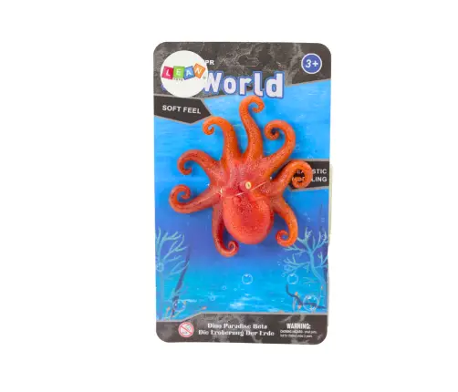 Orange Sea World Rubber Octopus Figurine Orange Sea World Rubber Octopus Figurine