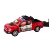 Police Pickup Truck With Tow Truck Semi-Trailer Off-Road Car Police Set