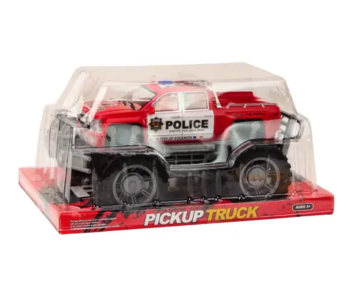 Police Car Pickup Red Off-Road Police Car