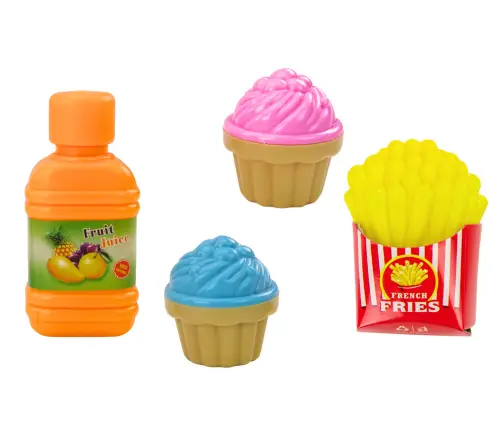 Food Products Set Pizza French Fries Ice Cream Cutlery Food Products Set Pizza French Fries Ice Cream Cutlery