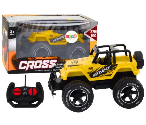 Radiovadāmā mašīna ar pulti Off-Road Car Yellow Radiovadāmā mašīna ar pulti Off-Road Car Yellow