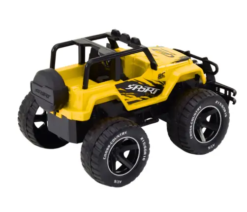 Radiovadāmā mašīna ar pulti Off-Road Car Yellow Radiovadāmā mašīna ar pulti Off-Road Car Yellow