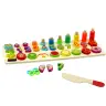 Educational Set Sorter Wooden Board Learning Mathematics Fruit