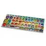 Educational Panel Wooden Sorter Board Colorful Science Puzzle 59 pieces.