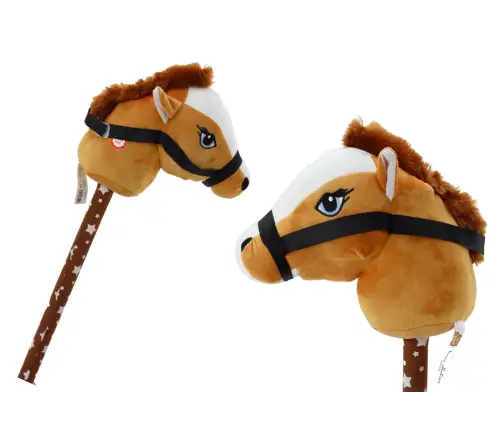 Plush Horse Head On A Stick Hobby Horse Brown Shorthair Horse sounds