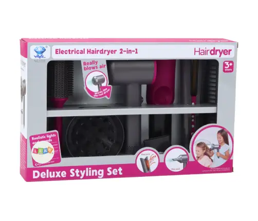 Hairdressing Set Dryer Straightener Brush Replaceable Tips