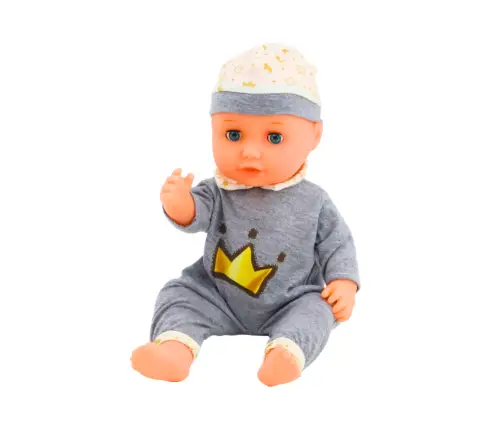 Lelle pelēkā pidžamā 35 cm Lelle pelēkā pidžamā 35 cm